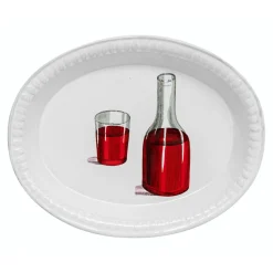 Astier de Villatte Assiette Creuse Et Verre A Vin Rouge