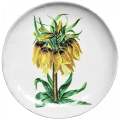 Astier de Villatte Assiette Plate Fleur Jaune