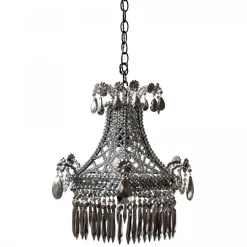 Astier de Villatte Lustre Pavillon A Pampilles Platine
